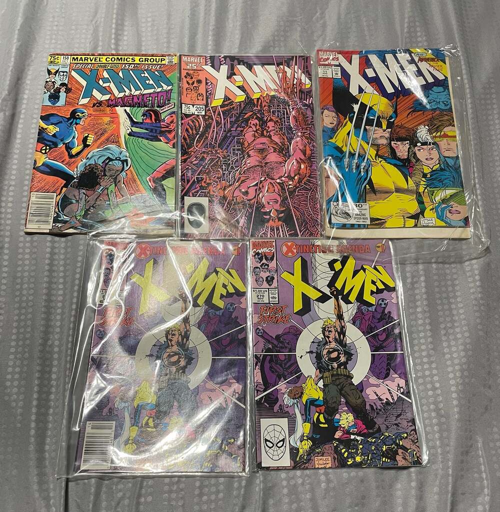 Marvel Comics The Uncanny X-Men Lot of 5: Issues #150, #205, #270x2,X-Men #11
